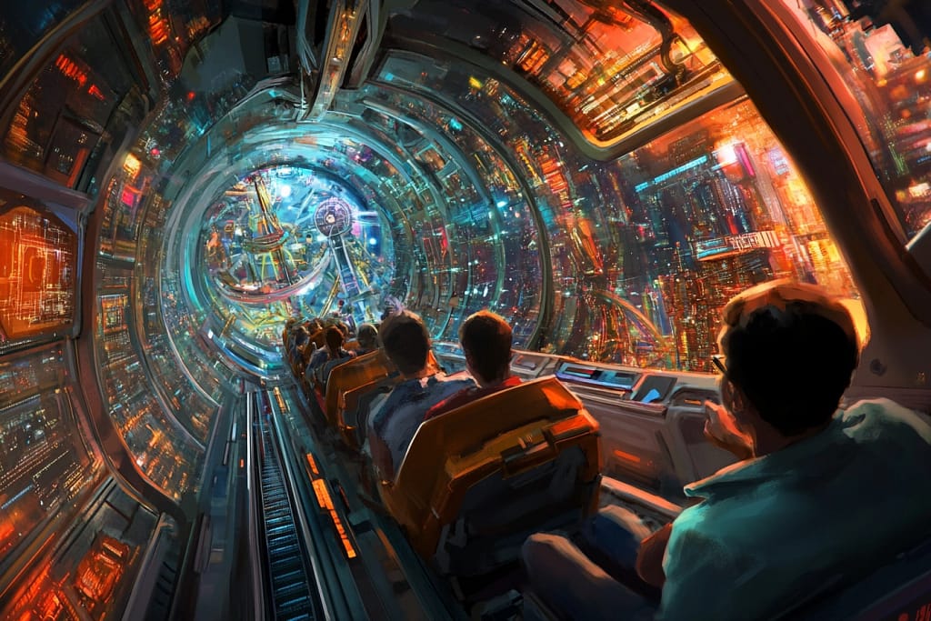 GalaxiX roller coaster in space