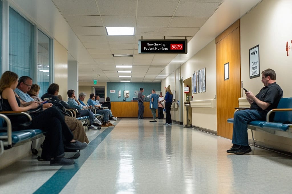 busy hospital waiting room
