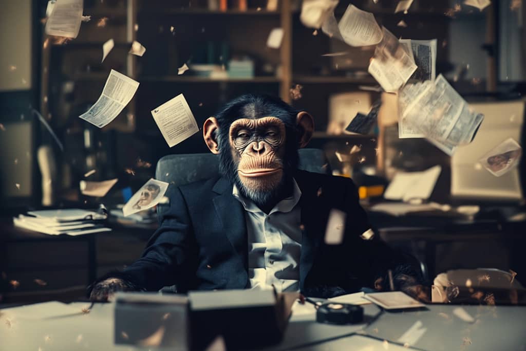 Monkey writers from The Wink Report burned out