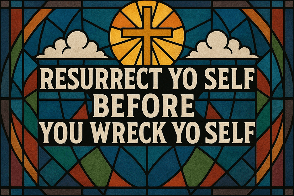 stained glass Resurrect Yo Self Before You Wreck Yo Self