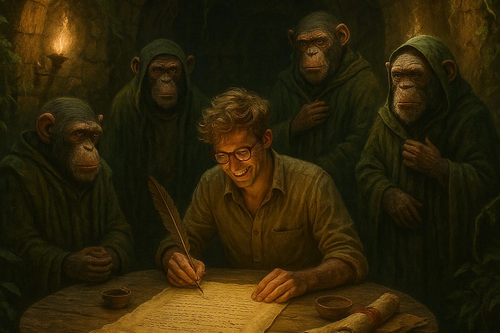 Walter Winkwink signing the Elder Accords