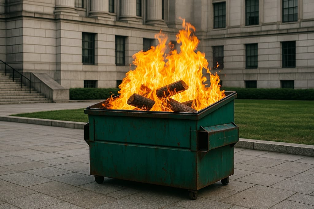 dumpster fire of politics