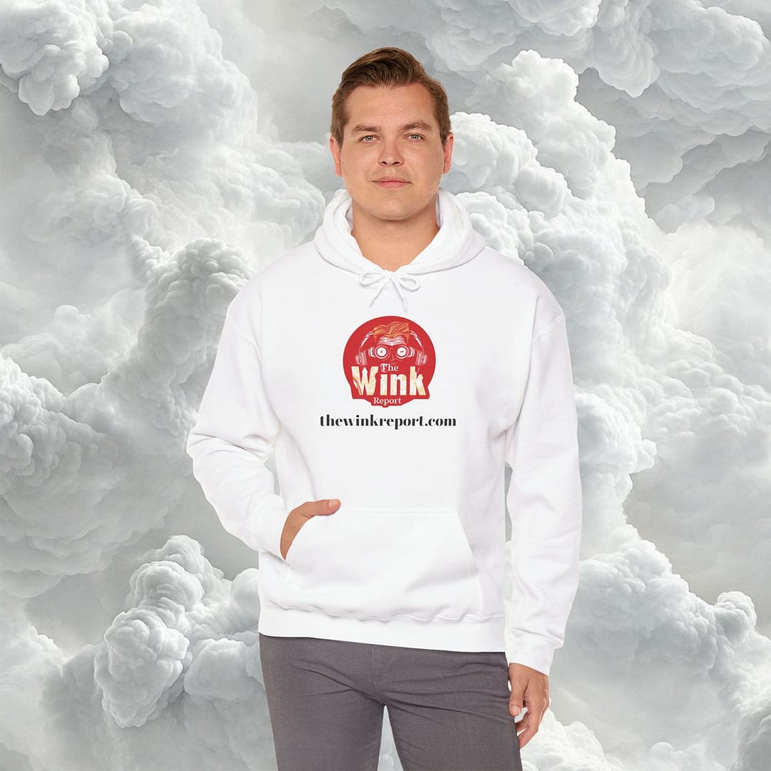 Unisex Heavy Blend™ Hooded Sweatshirt - The Wink Report Logo - Image 4
