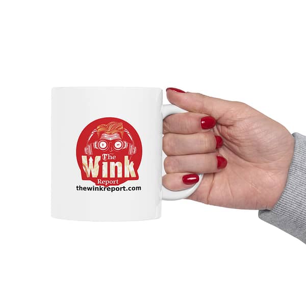 Coffee Mug, Ceramic - The Wink Report Logo - (11oz, 15oz) - Image 7