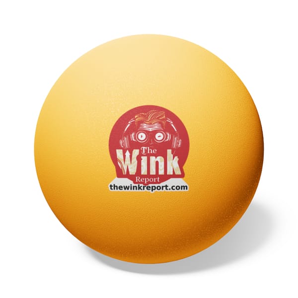 Ping Pong Balls with The Wink Report Logo, Set of 6 Balls - Image 2