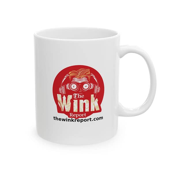 Coffee Mug, Ceramic - The Wink Report Logo - (11oz, 15oz) - Image 2