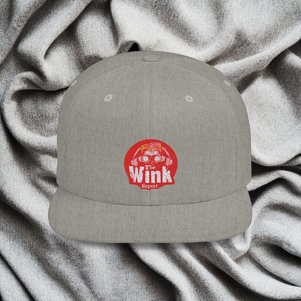 Flat Bill Snapback - The Wink Report Logo - Image 16