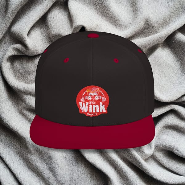 Flat Bill Snapback - The Wink Report Logo - Image 19
