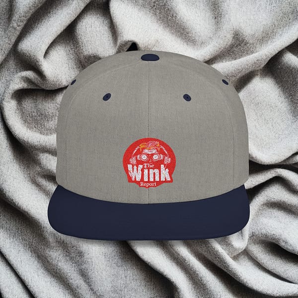 Flat Bill Snapback - The Wink Report Logo - Image 7