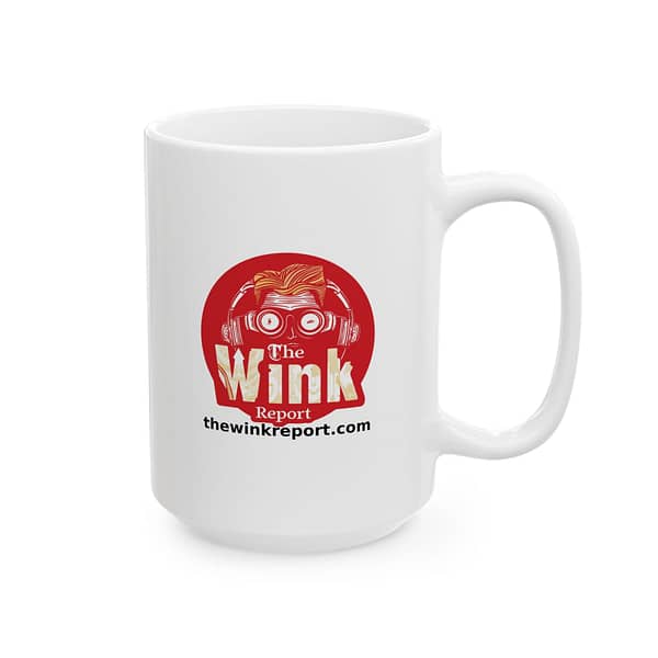 Coffee Mug, Ceramic - The Wink Report Logo - (11oz, 15oz) - Image 11